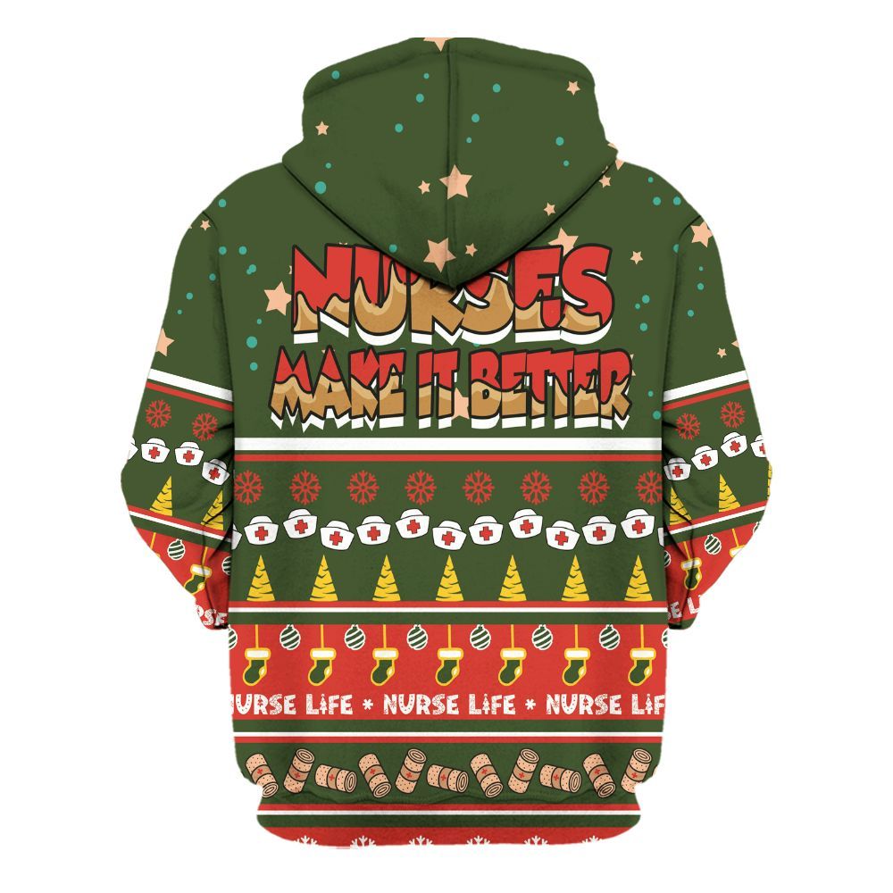 Amare Box Nurses Make It Better, Comic Nurse, Nurse Stuff, Nurse For Gift, Nurse Life Xmas Unisex Hoodie