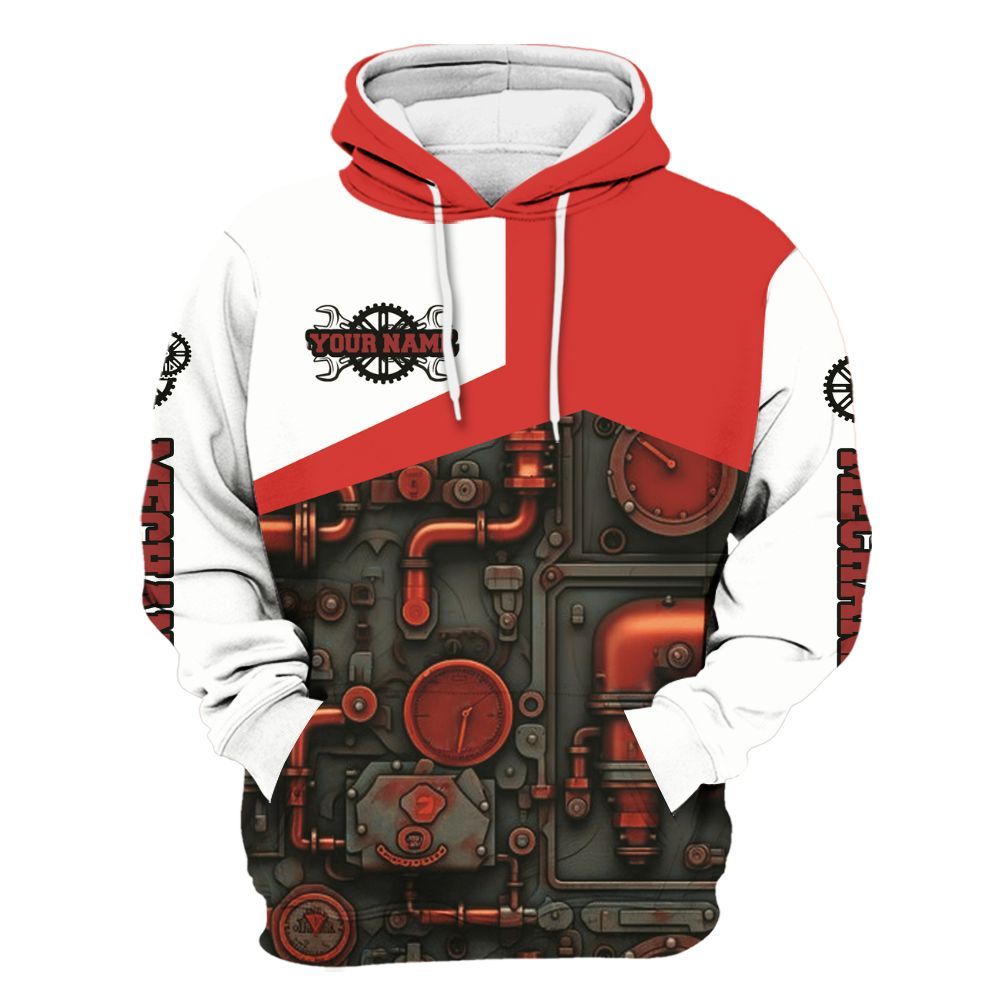 Amare Box Mechanic Shirt, Mechanic Skull, Custom Name Shirt, Love Mechanic, Gift For Mechanician Unisex Hoodie