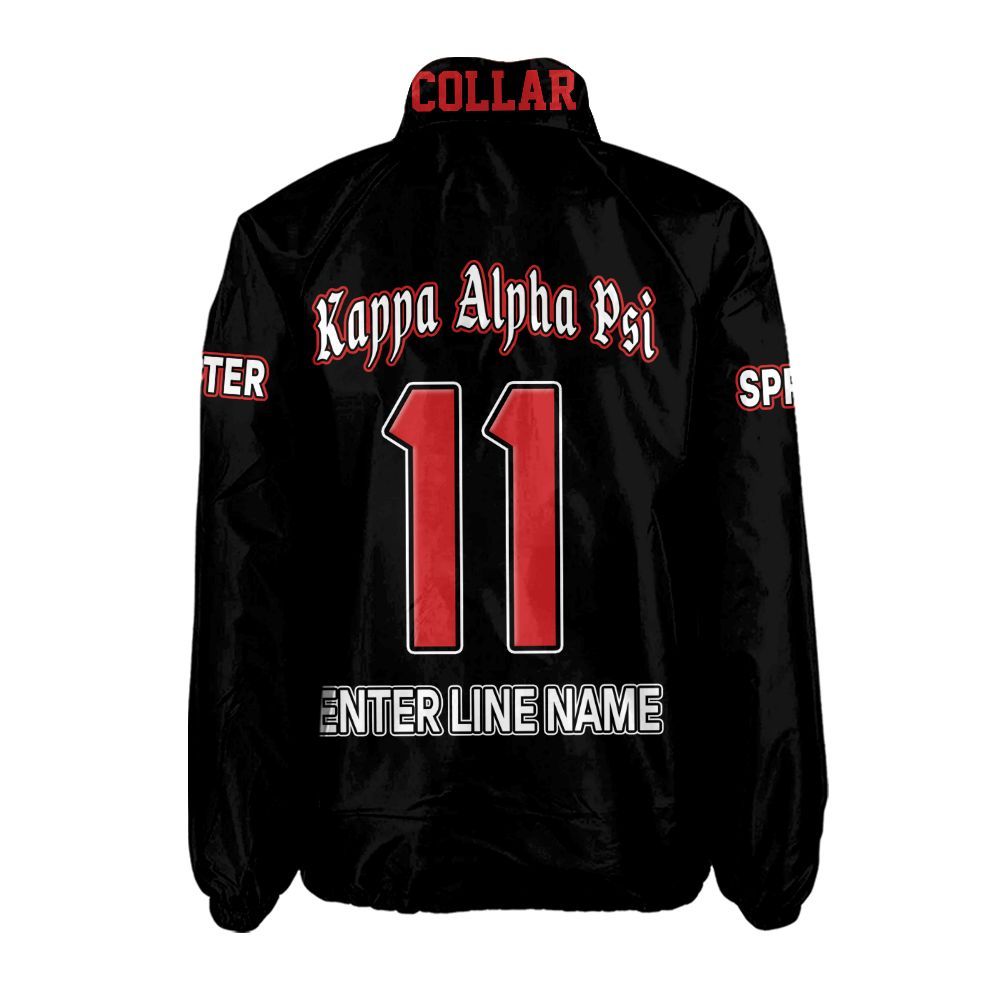 Ireishprint ΚΑΨ Custom Line Crossing Jacket, Personalized Black ΚΑΨ Jacket Fraternity Crossing Jacket