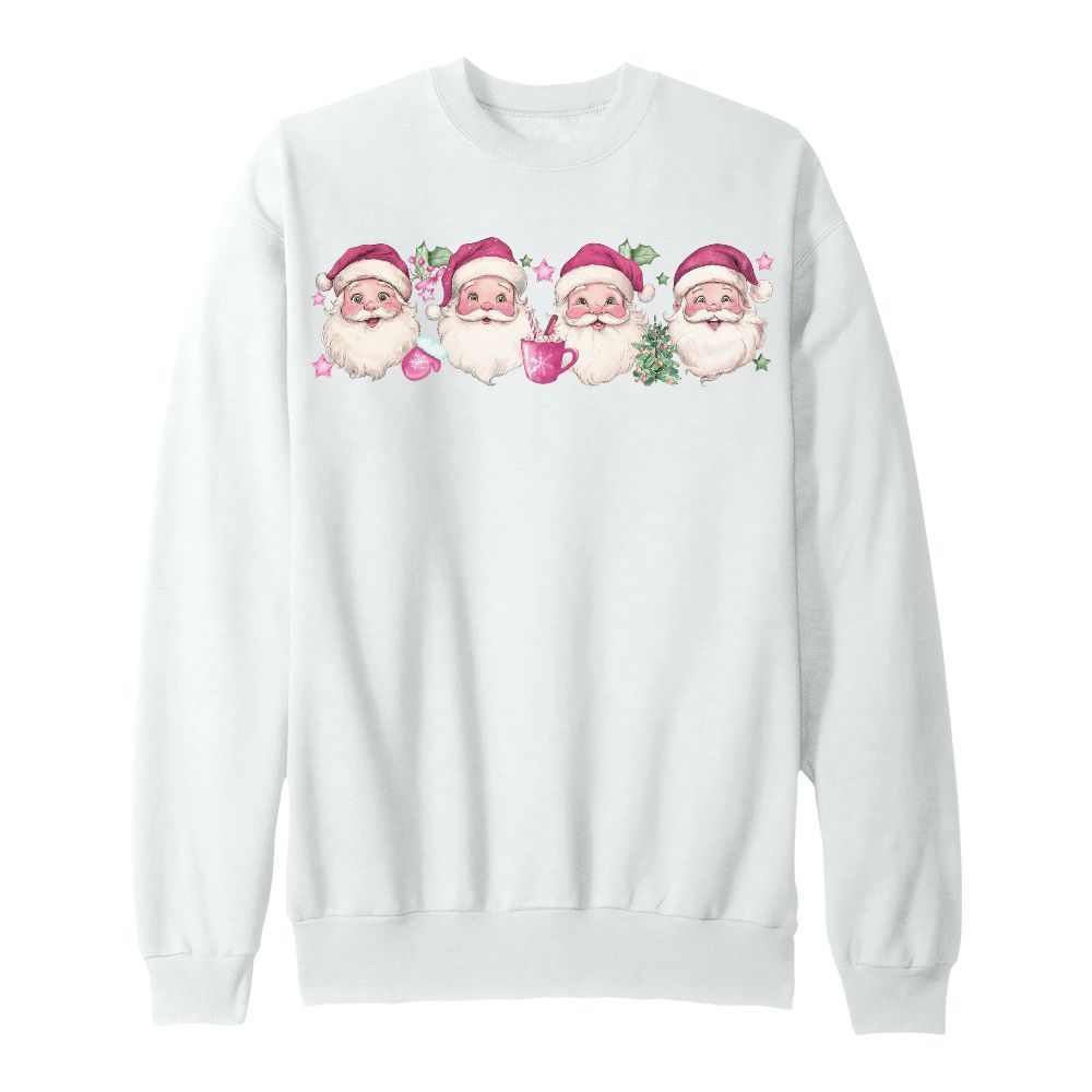 Amare Box Pink Santa Clause Merry Xmas, Vintage Christmas, Christmas Season, Merry Christmas Gift Unisex Sweatshirt