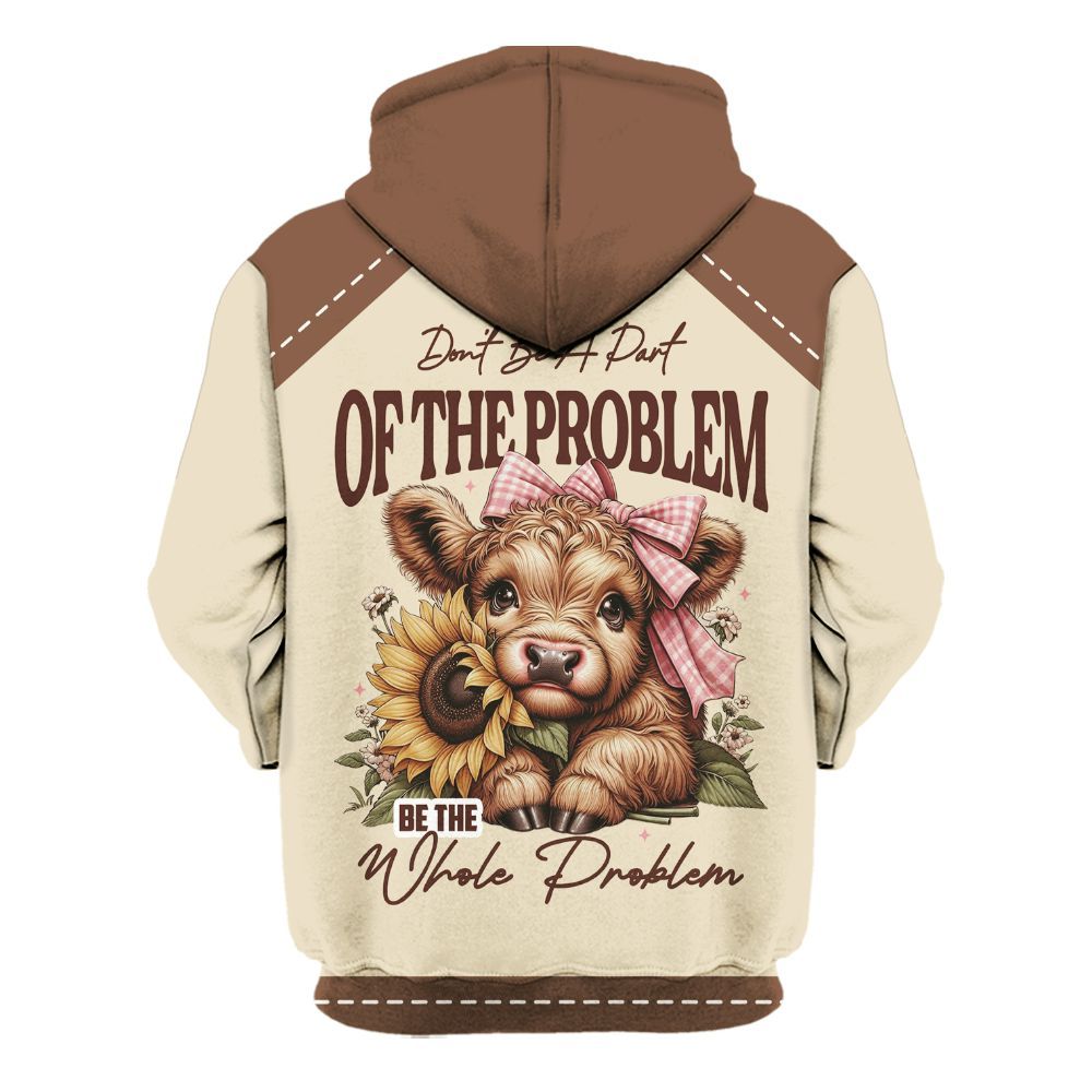 Amare Box Cow Farm Shirt, Be The Whole Problem, Funny Cow, Cute Cow, Cow Shirt, Farm Shirt, Cow Lover, Custom Name Gift Shirt For Farmer Unisex Hoodie