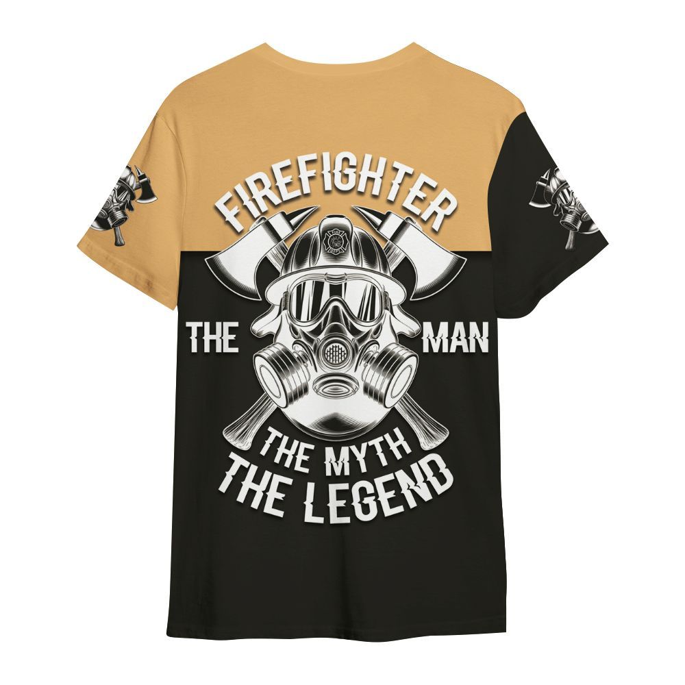 Amare Box Firefighter Shirt, The Man The Myth The Legend, Rescue Heroes, Fireman Gift, Fire Depart Logos, Custom Name Gift Shirt For Man All Over Print Unisex Shirt