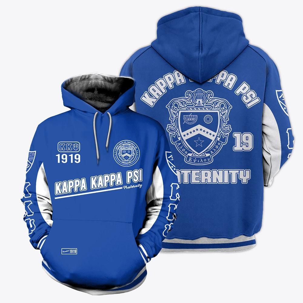 Kappa Kappa Psi 161020191 B4874 3D Pullover Printed Over Unisex Hoodie