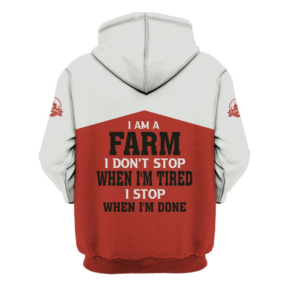 Amare Box Farm Tractor Shirt, I Am A Farmer, Custom Name, Love Tractor, Vintage Tractor, Boy Tractor, Gift For Farm Lover Unisex Hoodie