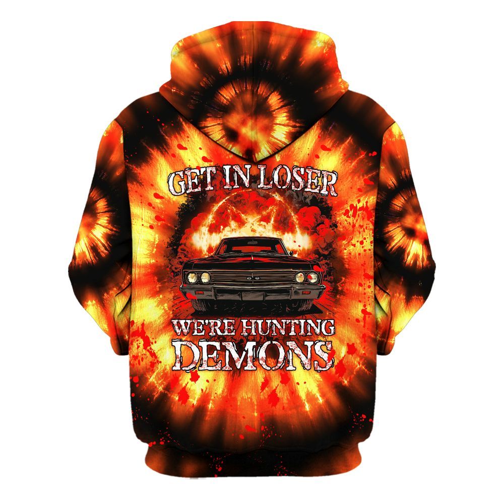 Amare Box Get In Loser We Are Hunting Demons Shirt, Funny Horror Ghost Halloween Gift Unisex Hoodie