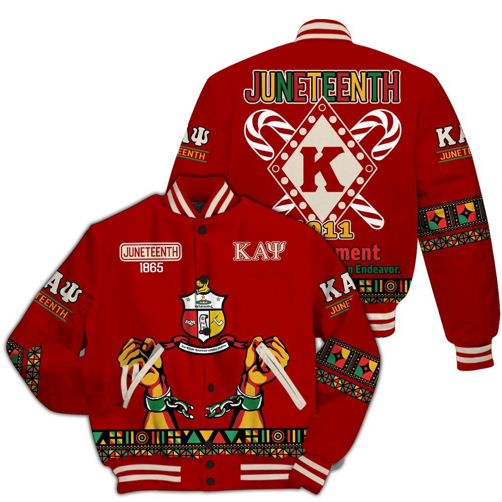 Ireishprint ΚΑΨ Varsity Jacket, Juneteenth Kappa Kane Varsity Jacket ΚΑΨ Fraternity Jacket