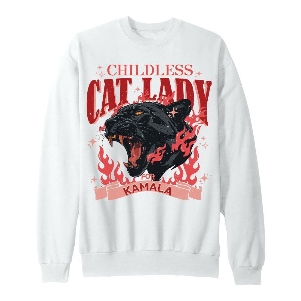 Amare Box Childless Cat Ladies Shirt, V2 Against Fascism Feminist Election USA Unisex Sweatshirt