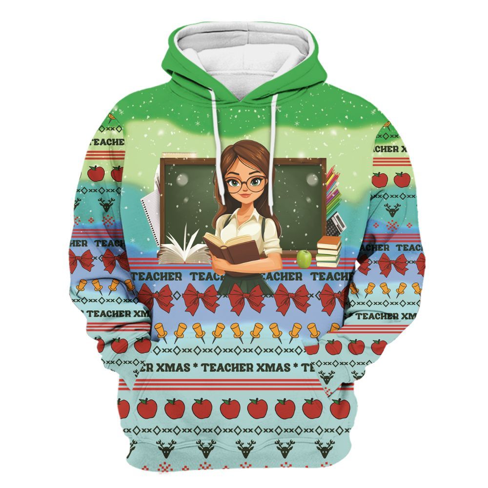 Amare Box Teacher Shirt, Teacher Xmas Shirt, Teach Stuff, Teacher Life, Gift For Teacher Unisex Hoodie