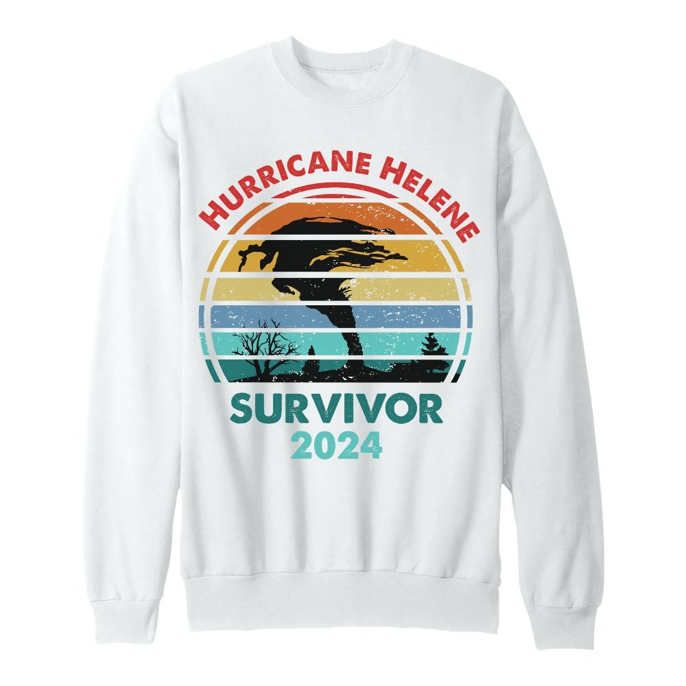 Amare Box Retro Storm Hurricane Helene 2024 Shirt, Hurricane Relief Western Strong Together Gift Unisex Sweatshirt