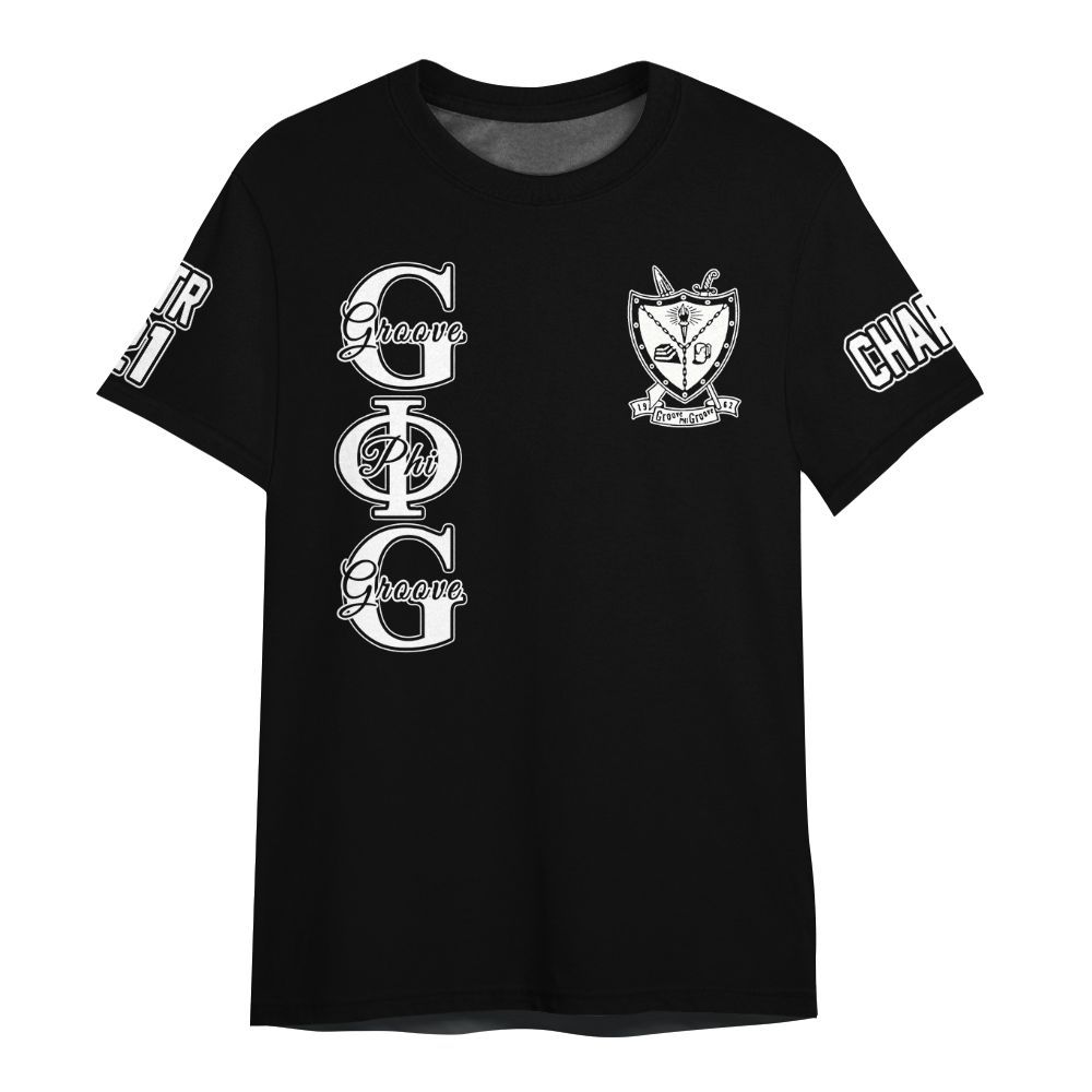 Ireishprint Groove Phi Groove Custom Chapter Shirt, Personalized Black Shirt Groove Phi Groove  Shirt