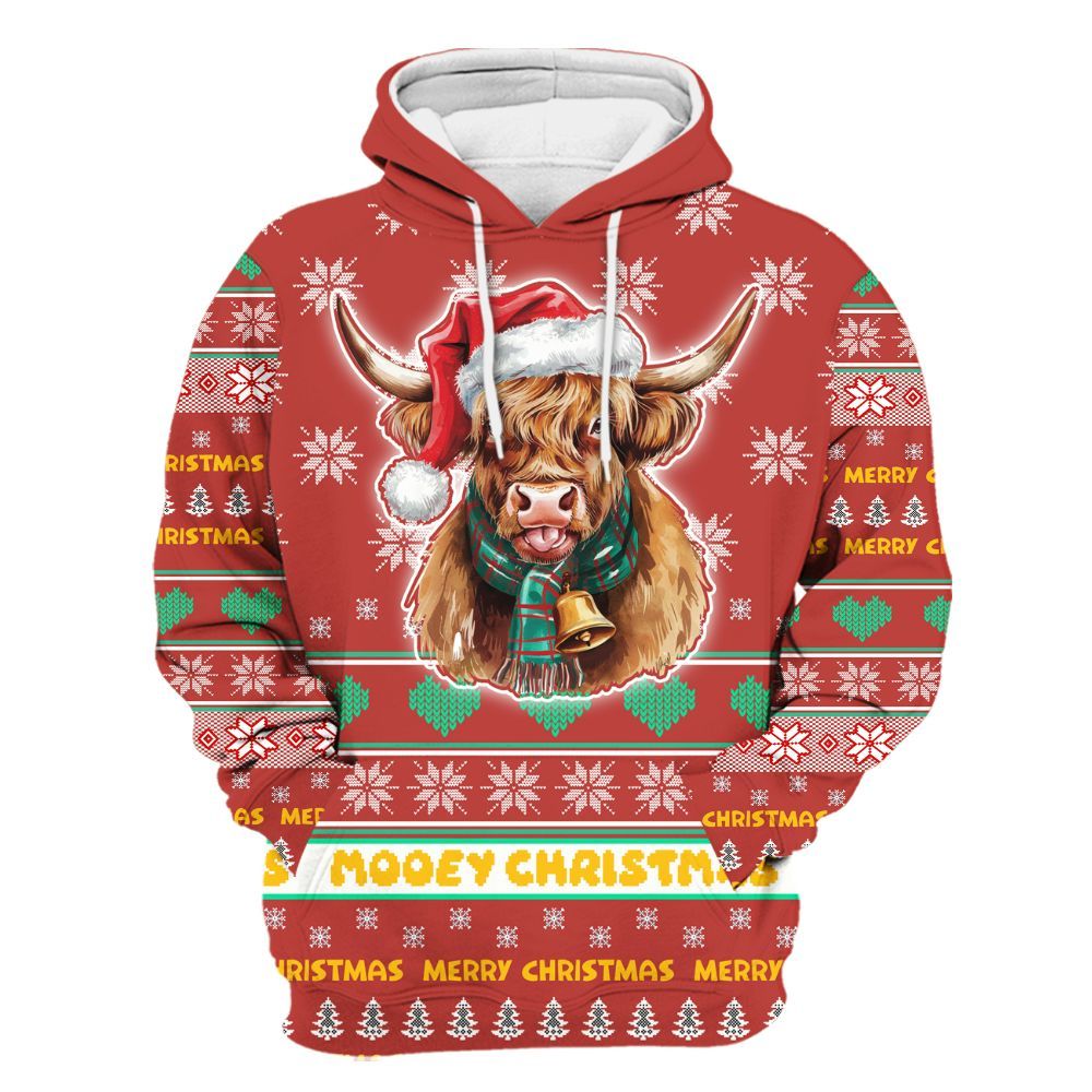 Amare Box Mooey Christmas Shirt, Christmas Farm, Cute Cow Lover, Funny Christmas Unisex Gift Shirt Unisex Hoodie