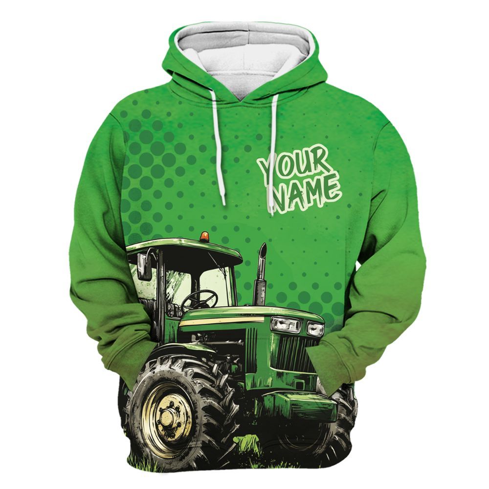 Amare Box Farm Tractor Shirt, Car Tractor, Custom Name, Custom Tractor Name, Tractor Clipart, Gift For Farm Lover Unisex Hoodie