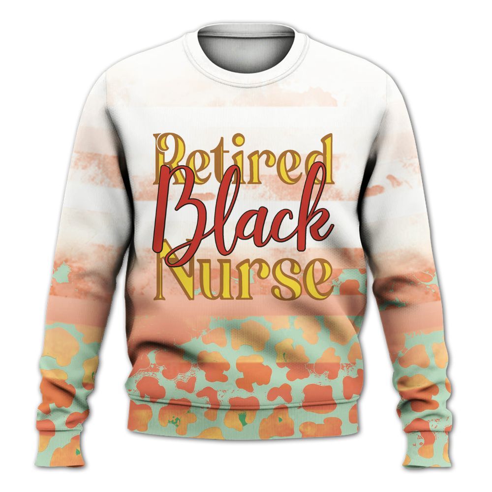 Amare Box Nurse Shirt, Retired Black Nurse, Custom Name Shirt, Retired Nurse, Black Nurse, Nurse Clipart, Gift For Black Nurse Knitted Sweater