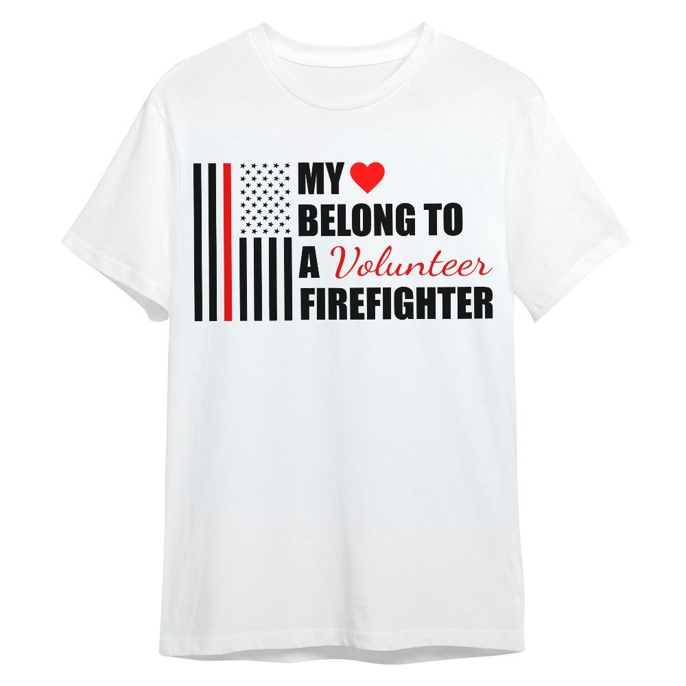 Amare Box Firefighter Shirt, My Heart Belong To Firefighter, Rescue Hero, Firefighter Shirt, Wife Gift, Lover Gift, Gift Shirt For Man Unisex Shirt