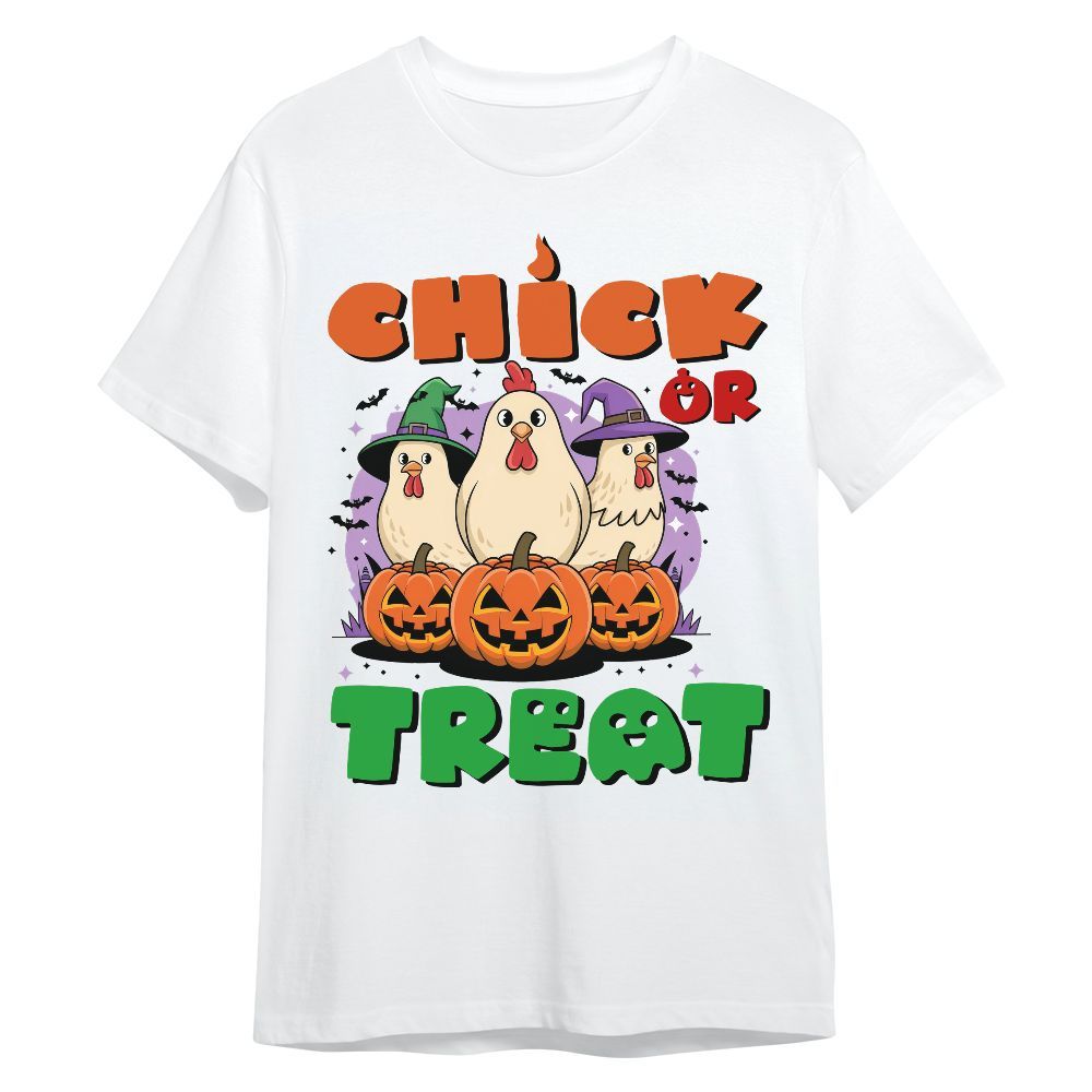 Amare Box Chick Or Treat Shirt, Halloween Farm Shirt, Gift For Farmer Family Unisex Shirt