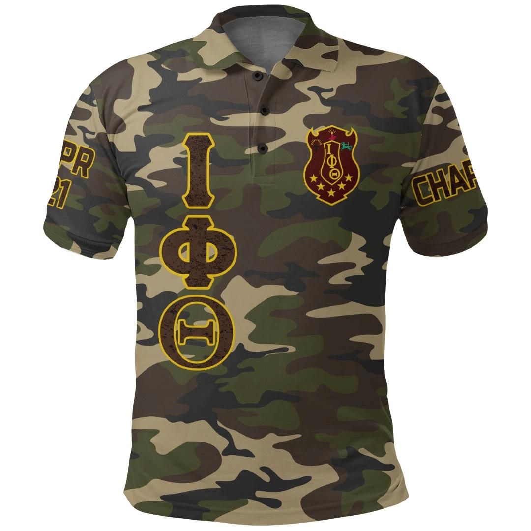 Custom Chapter Iota Phi Theta Camouflage Polo Shirt A31