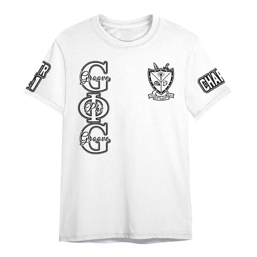 Ireishprint Groove Phi Groove Custom Chapter Shirt, Personalized Black White Shirt Groove Phi Groove  Shirt