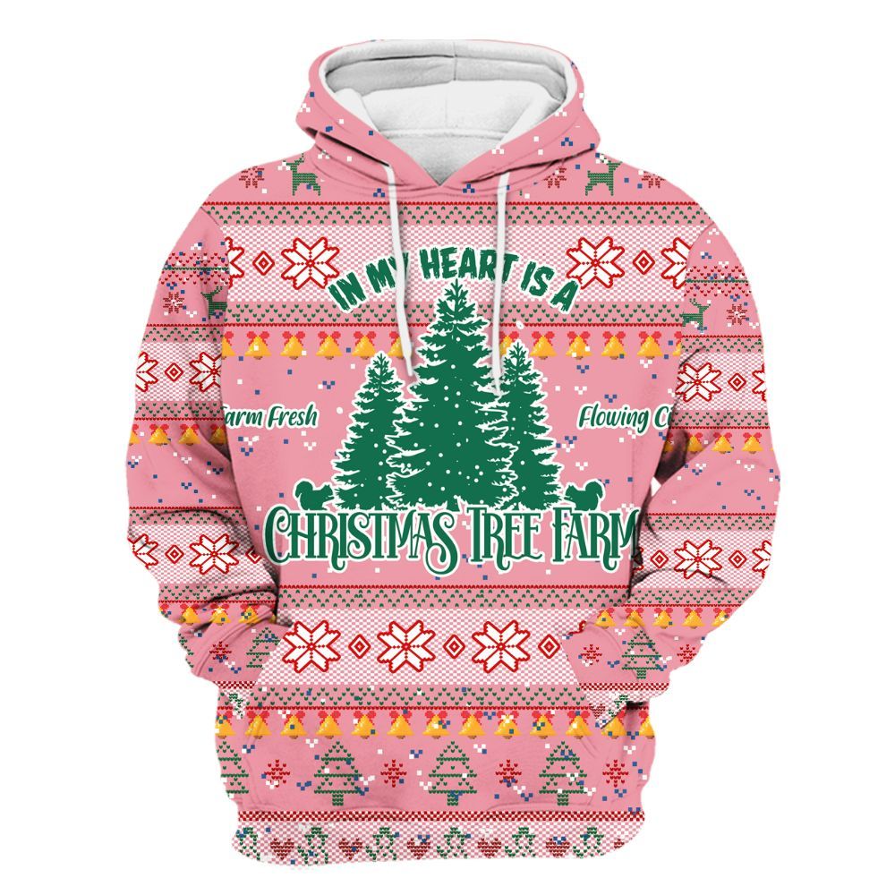 Amare Box In My Heart Is A Christmas Tree Farm Shirt, Christmas Farm, Holiday Christmas Unisex Gift Shirt Unisex Hoodie