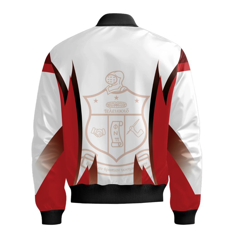Ireishprint ΚΑΨ Bomber Jacket, Krimson Style Kappa Nupe Gentlemen Polo Since 1911 Fraternity Bomber Jacket