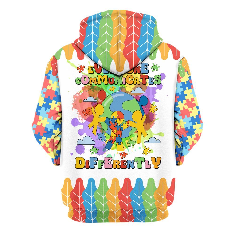 Amare Box Accept Adapt Advocate Autism Awareness Shirt, Mental Heath Special Education Unisex Hoodie