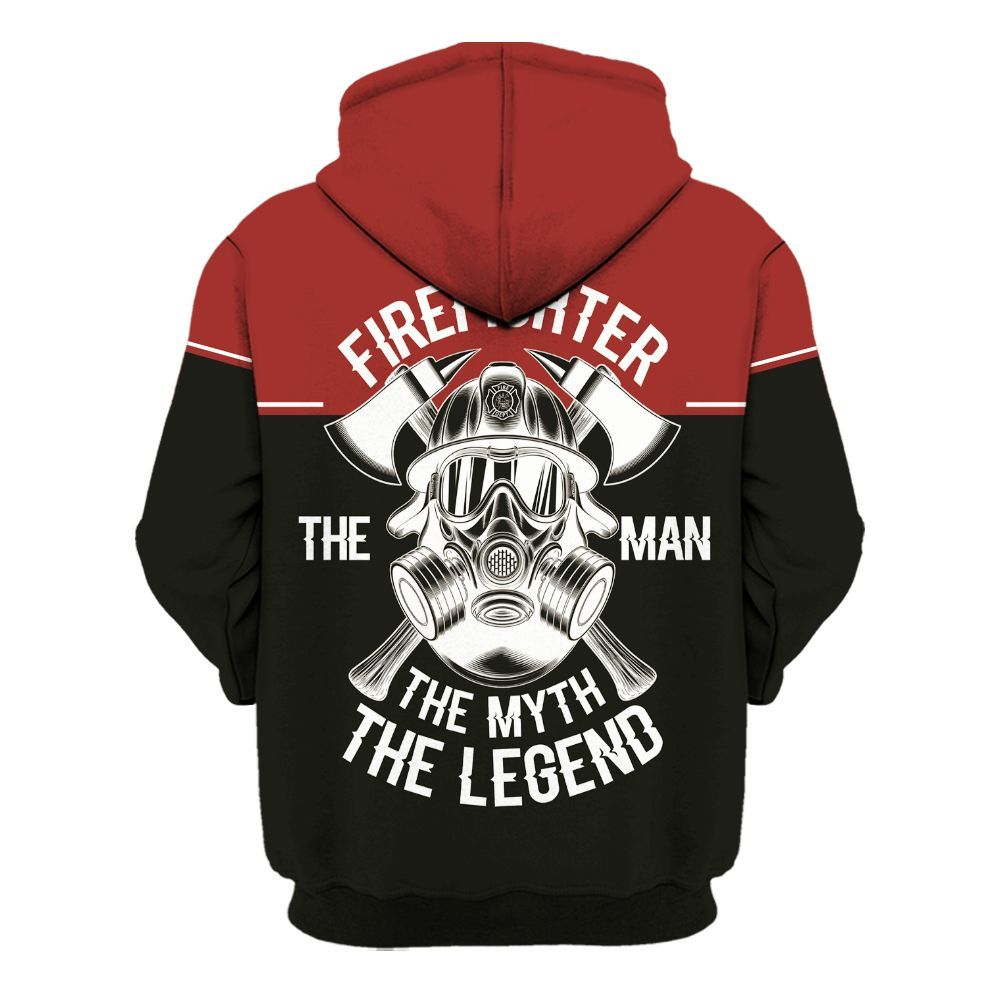 Amare Box Firefighter Shirt, The Man The Myth The Legend, Rescue Hero, Firefighter Shirt, Fireman Shirt, Custom Name Gift Shirt For Man Unisex Hoodie