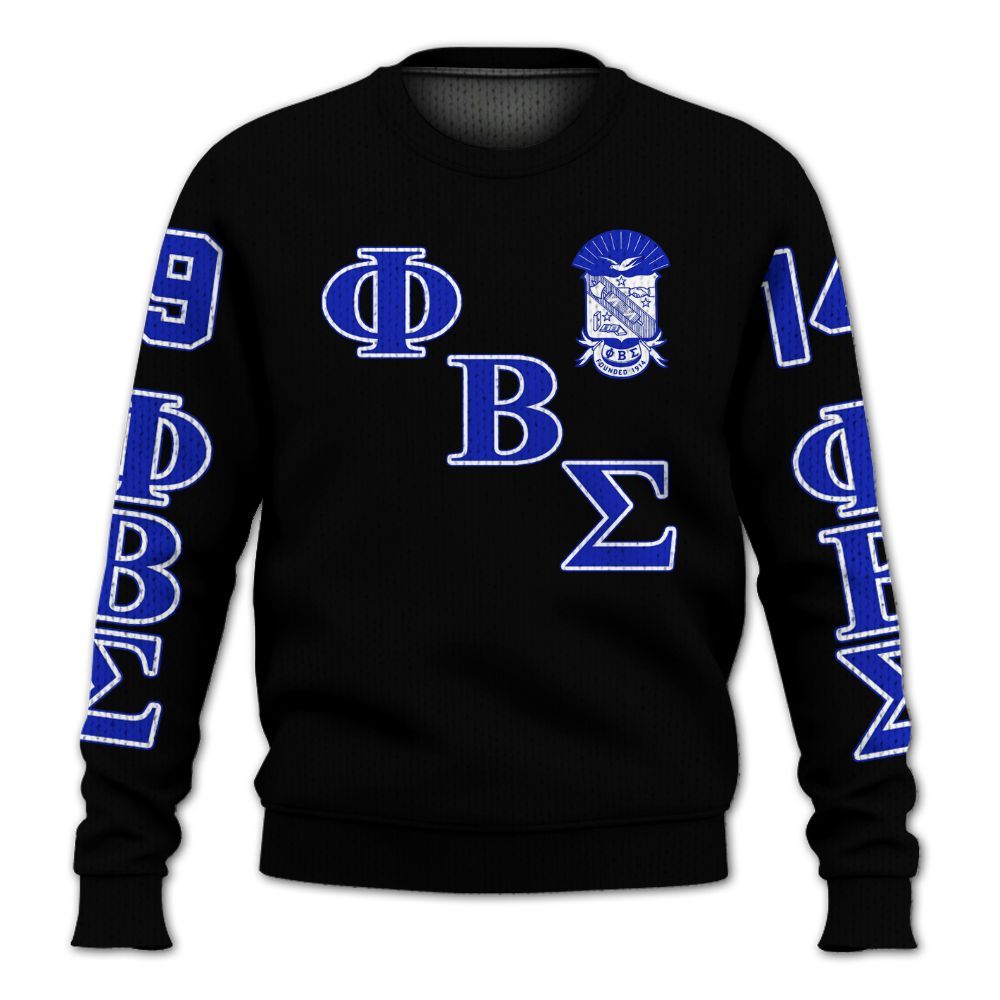 Ireishprint Phi Beta Sigma Shirt, Dove Black Royal Blue Shirt Phi Beta Sigma Fraternity Knitted Sweater