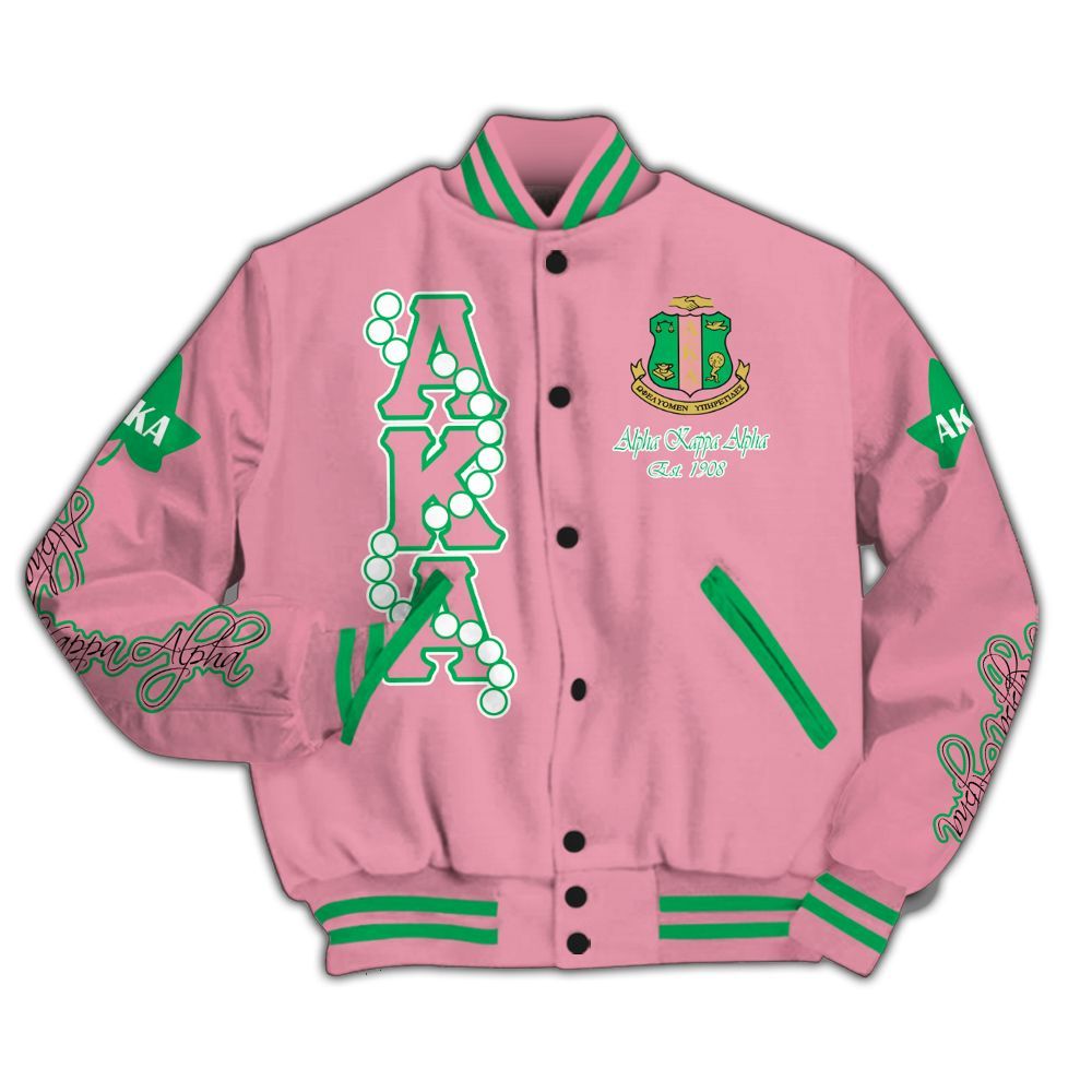 Ireishprint A.K.A Varsity Jacket, Ivy Leaf Varsity Jacket 1908 Sorority Jacket