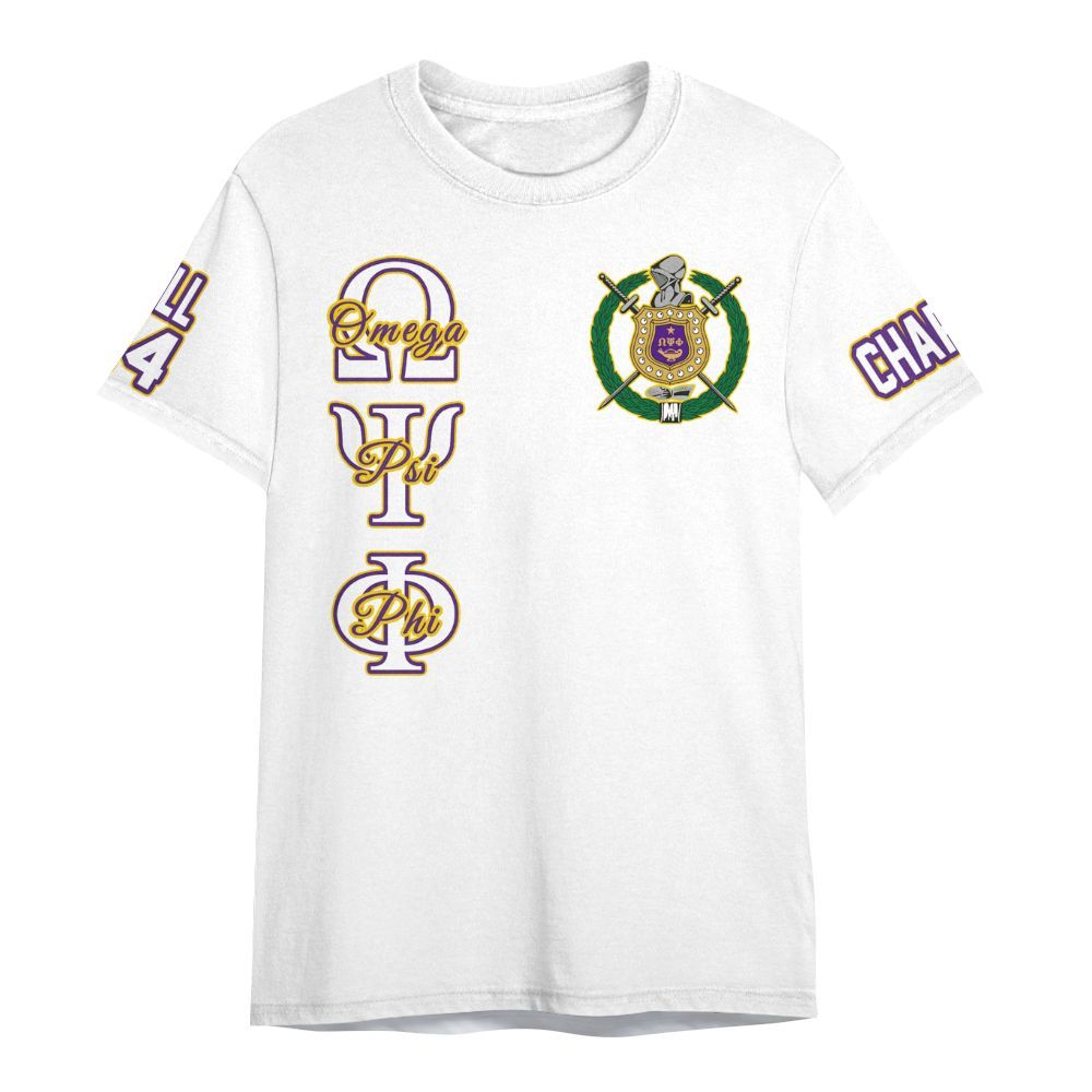 Ireishprint ΩΨΦ Custom Chapter Shirt, Personalized White Shirt ΩΨΦ Fraternity Shirt