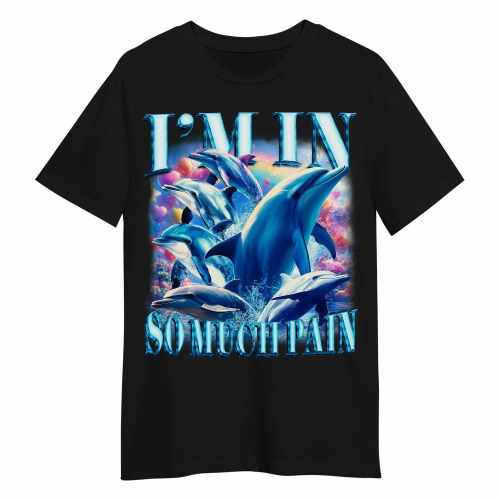 Amare Box Im In So Much Pain Meme Shirt, Funny Dancing Dolphin Autism Cute Art Symphony Unisex Shirt