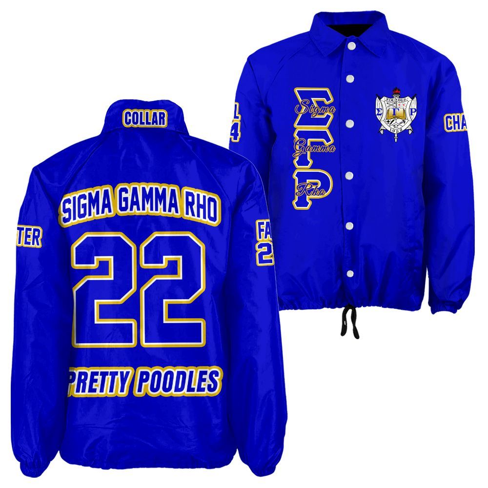 Ireishprint Sigma Gamma Rho Custom Line Crossing Jacket, Personalized Royal Blue Jacket Since 1922 Sorority Crossing Jacket