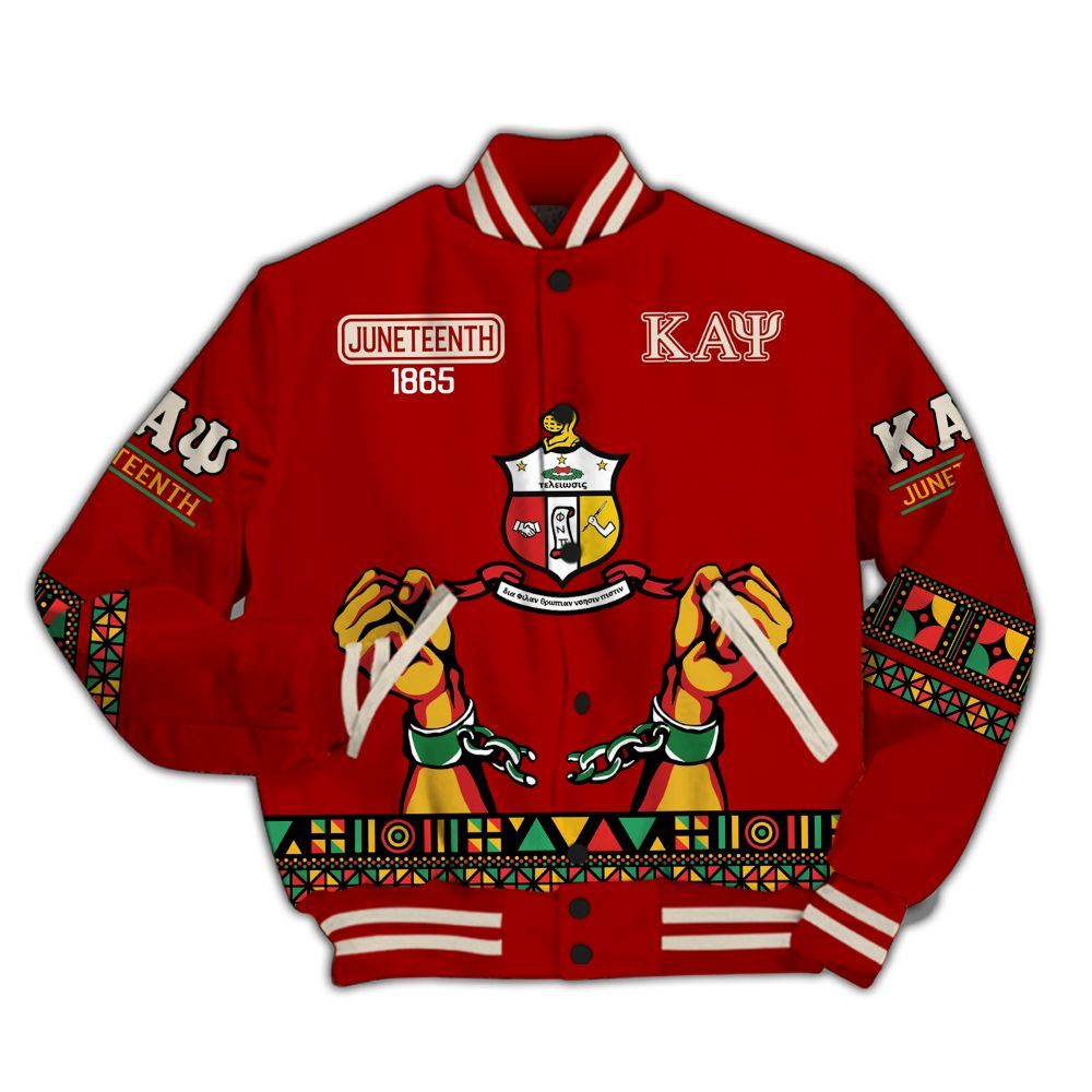 Ireishprint ΚΑΨ Varsity Jacket, Juneteenth Kappa Kane Varsity Jacket ΚΑΨ Fraternity Jacket