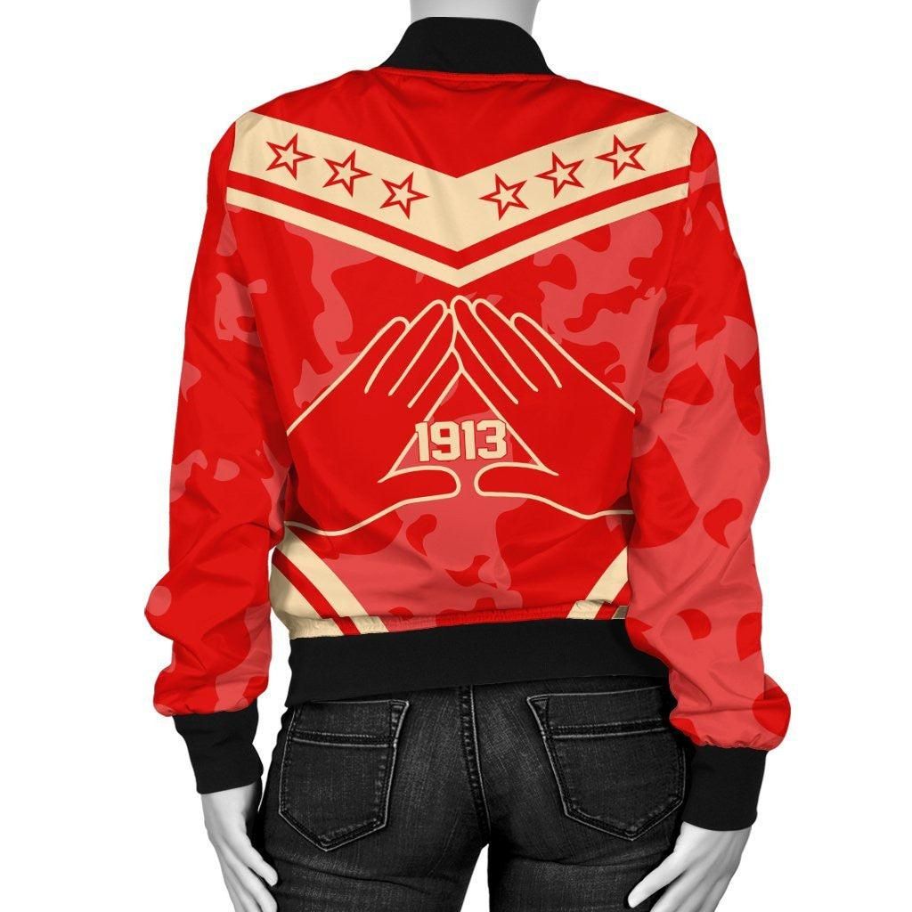 Delta Sigma Theta Camouflage Bomber Jacket