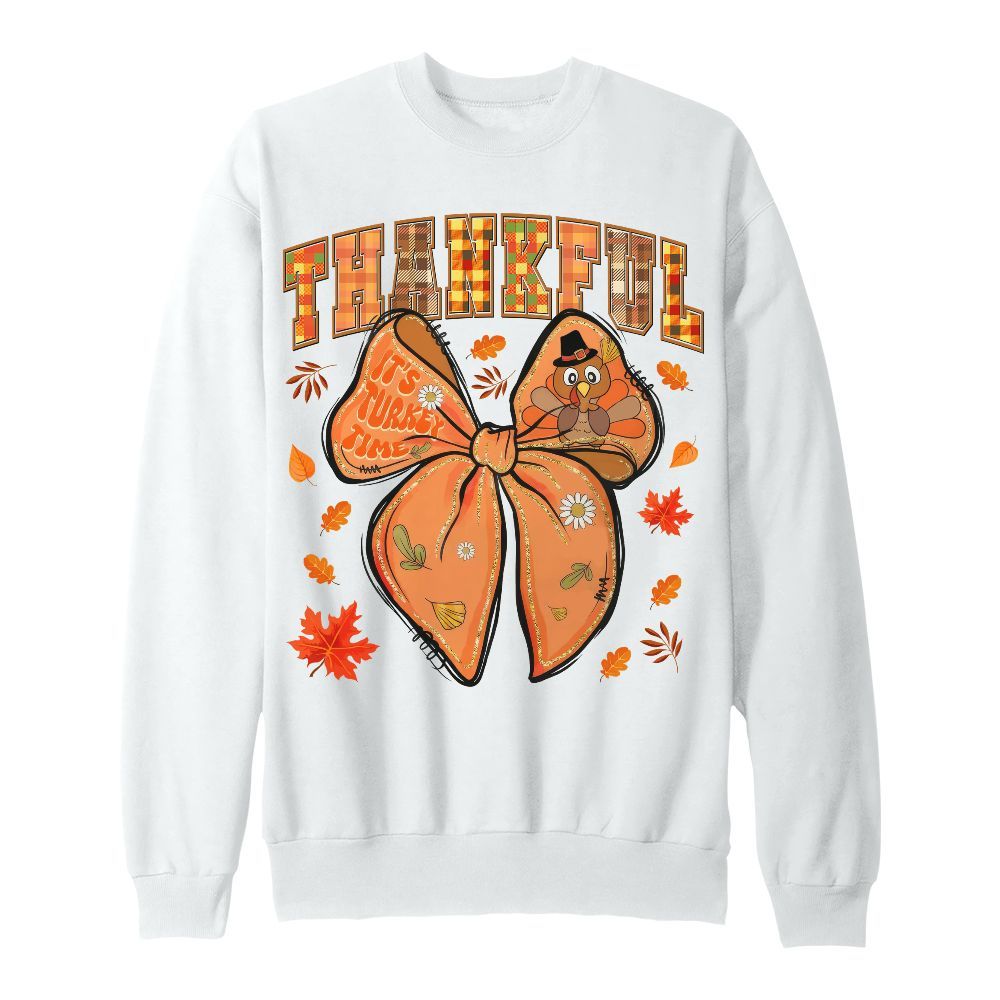 Amare Box Thanksgiving Coquette Shirt, Thankful Coquette Turkey Fall Season Design Gift For Fan Unisex Sweatshirt