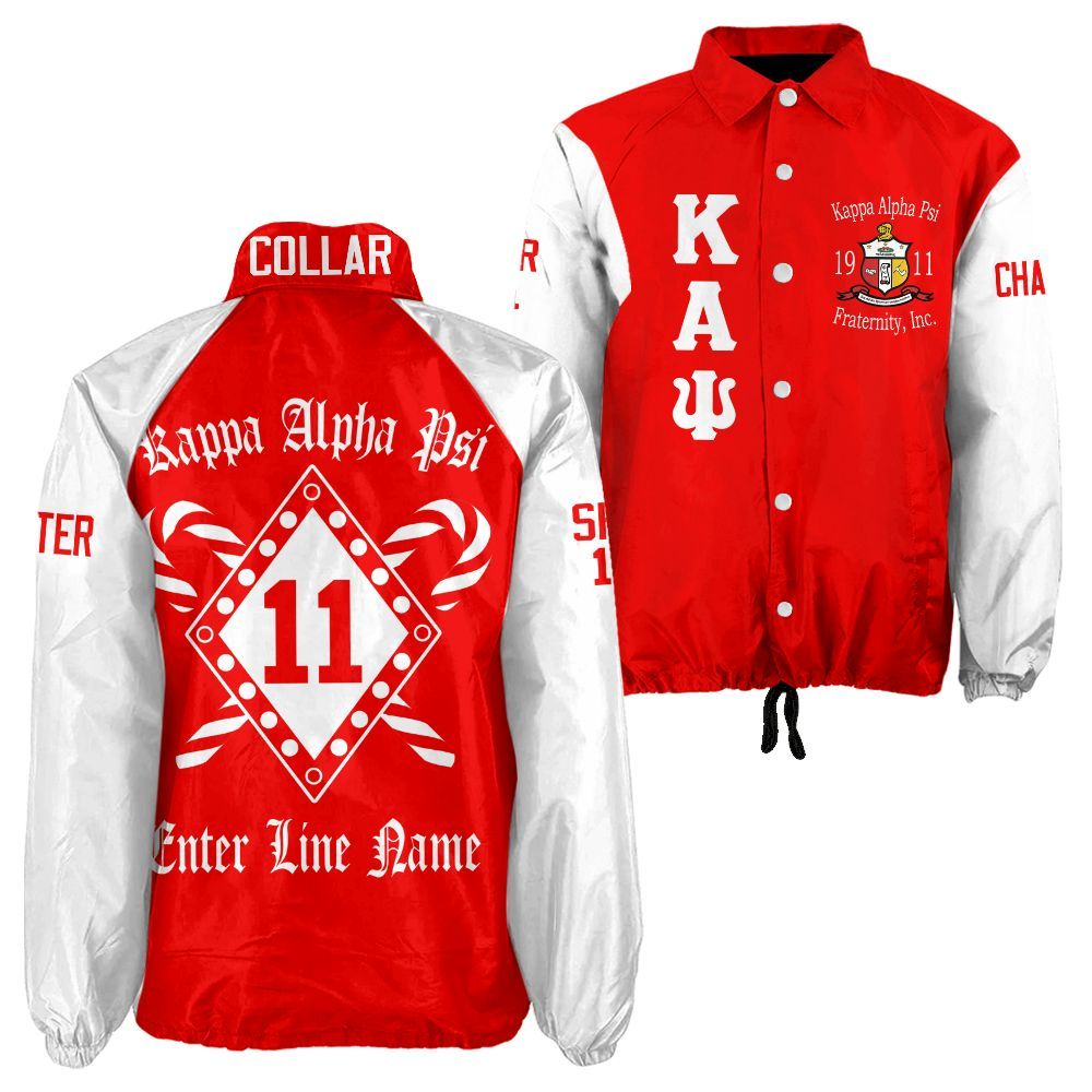 Ireishprint ΚΑΨ Custom Line Crossing Jacket, Personalized Cane Red Jacket ΚΑΨ Fraternity Crossing Jacket
