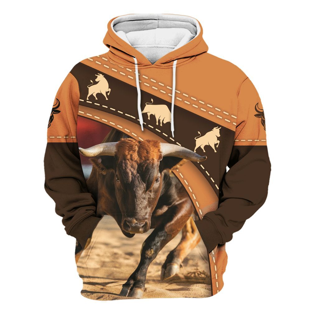 Amare Box Cow Farm Shirt, Muscular Brown Bull, Bull Life, Cow Life, Cow Shirt, Farm Shirt, Cow Lover, Custom Name Gift Shirt For Farmer Unisex Hoodie