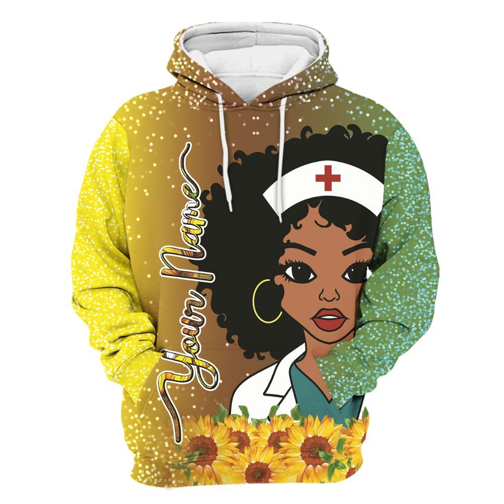 Amare Box Nurse Shirt, Retired Nurse Just Like A Regular Nurse Only Way Happier, Custom Name Shirt, Retired Nurse, Black Nurse, Nurse Clipart, Gift For Black Nure Unisex Hoodie