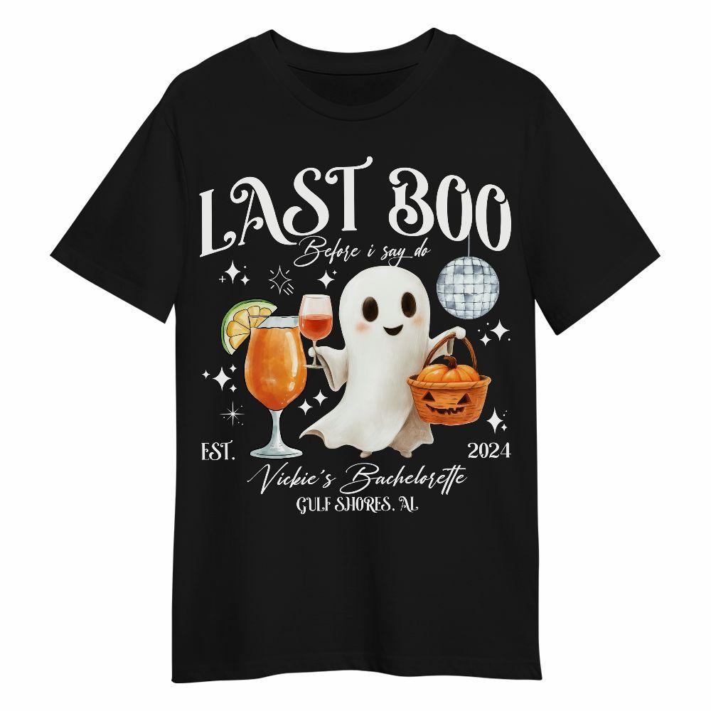 Amare Box Halloween Bachelorette Party Shirt, Spooky Bachelorette Bride Boo Crew Shirt Unisex Shirt