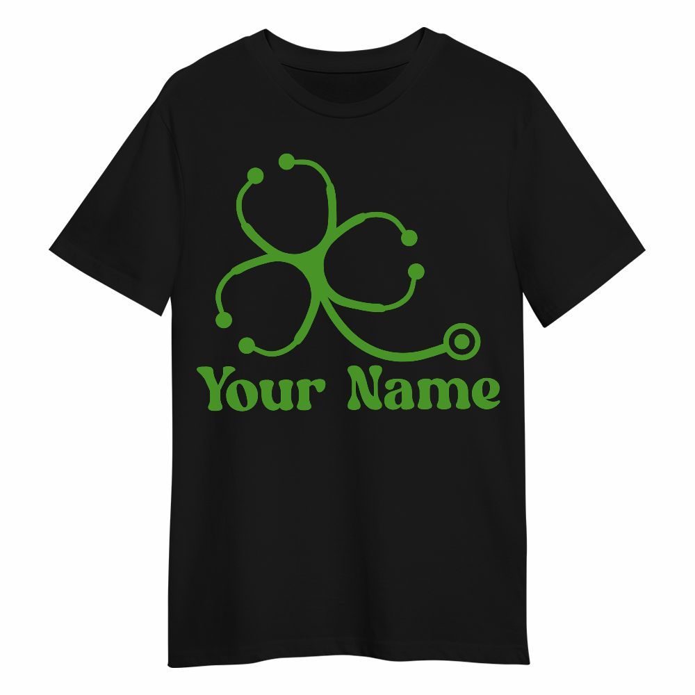 Amare Box Nurse Shirt, Nurse Clover, Clover Stethoscope, Custom Name, Nurse St Patrick's Day, Gift For Nurse, Gift For St Patrick's Day Unisex Shirt