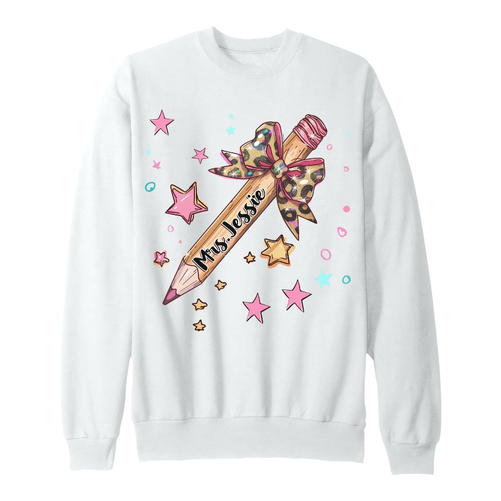 Amare Box Back To School Coquette Bus Custom Shirt, Cute Pastel, Retro Kids Funny First Day School Elementary School Unisex Gift Unisex Sweatshirt