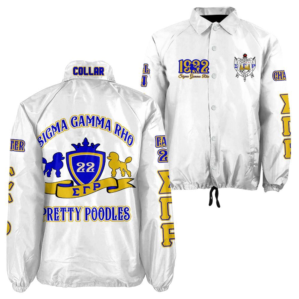 Ireishprint Sigma Gamma Rho Custom Line Crossing Jacket, Personalized Sigma Gamma Rho Poodle Jacket Sigma Gamma Rho Sorority Crossing Jacket