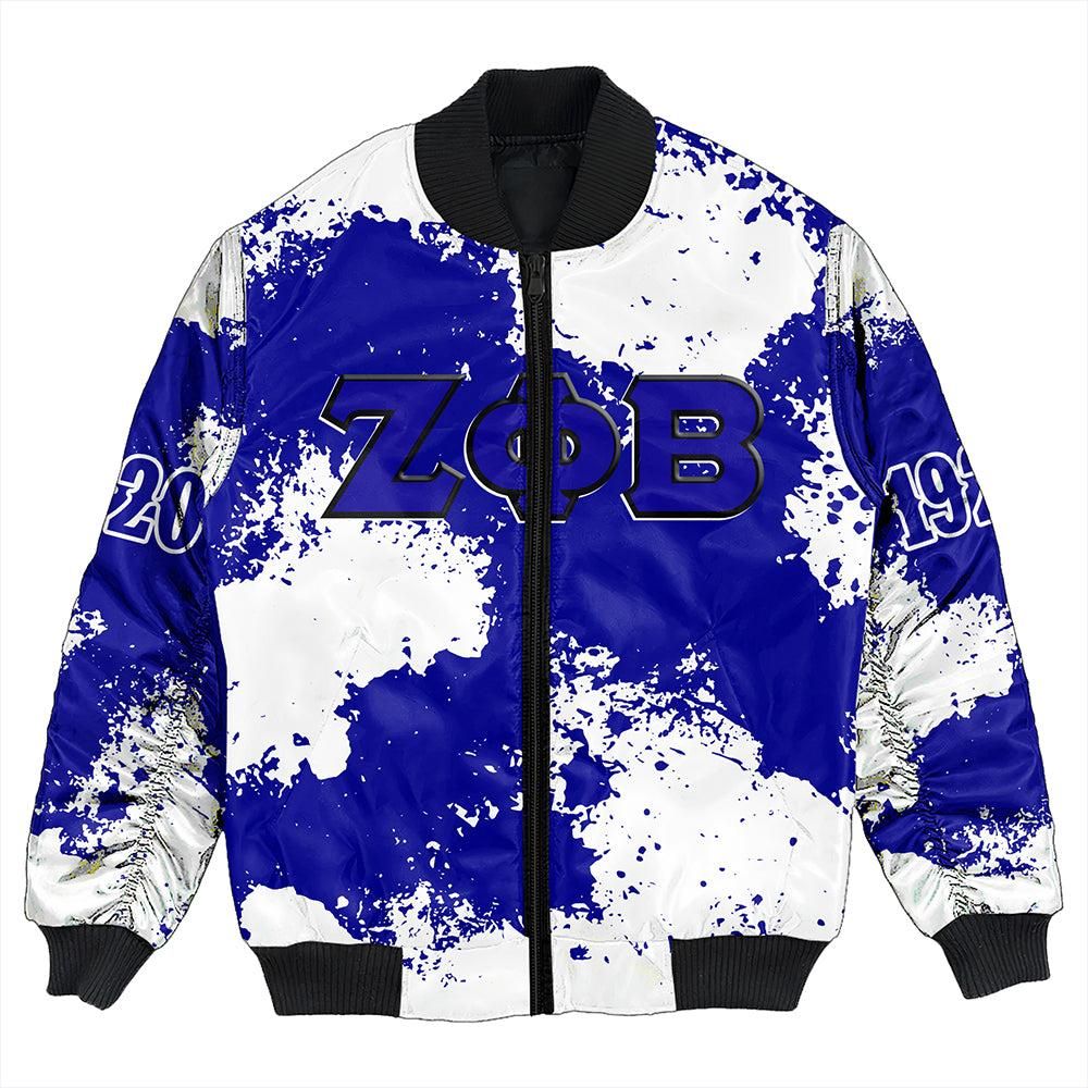Zeta Phi Beta Sublimation Bomber Jacket T09