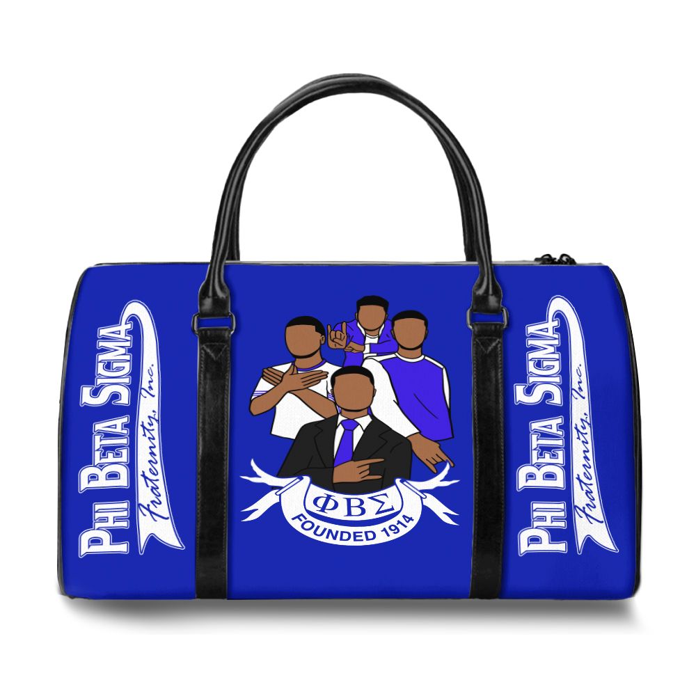 Ireishprint Phi Beta Sigma Travel Bag, Founded 1914 Royal Blue Phi Beta Sigma Fraternity Bag