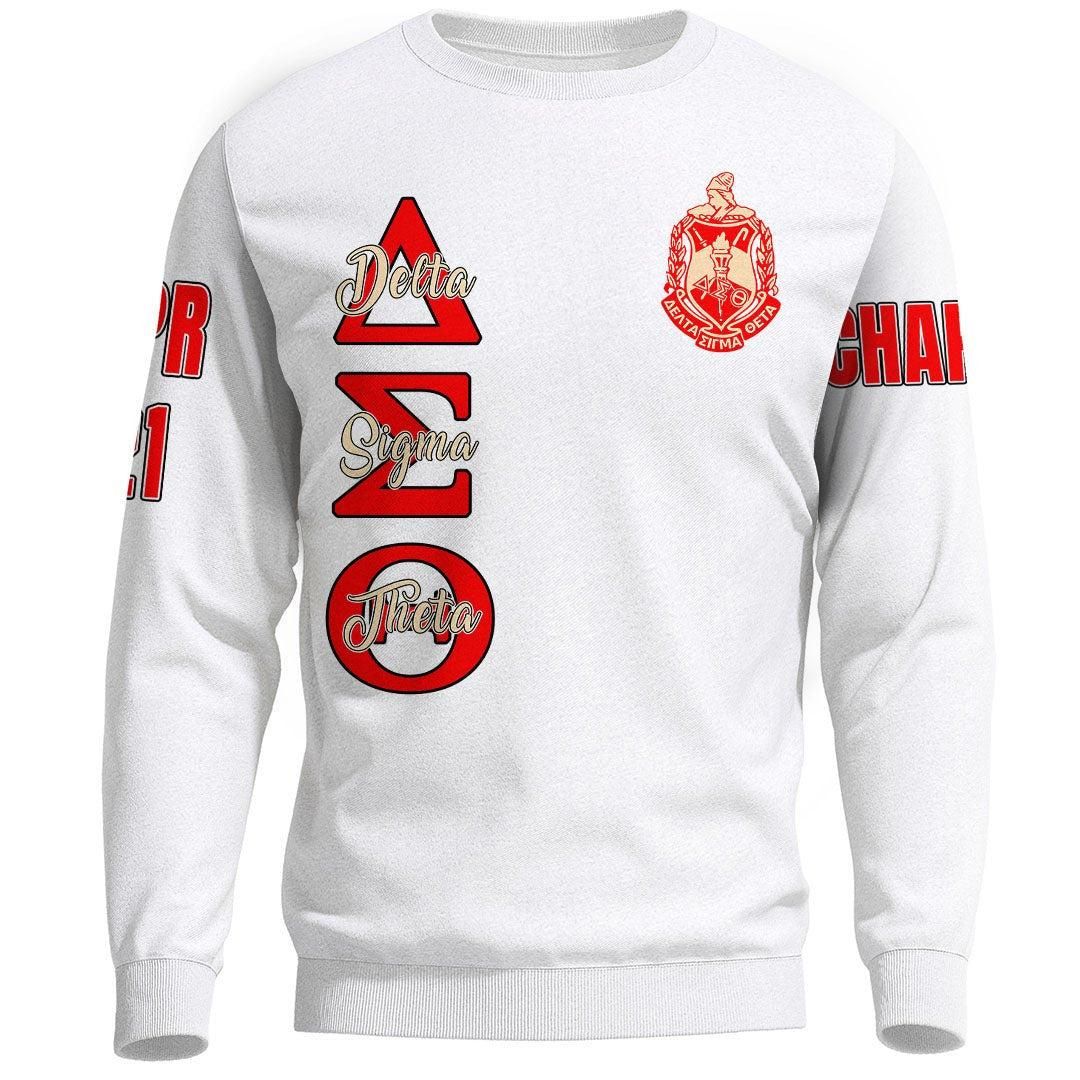 Personalized Delta Sigma Theta White Sweatshirt