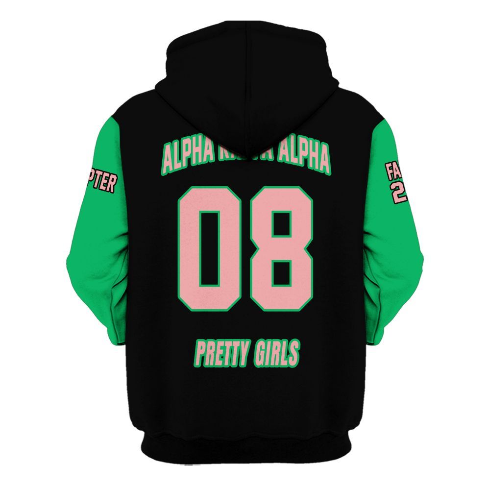 Ireishprint A.K.A Custom Chapter Shirt, Personalized Black Mix Apple Green Shirt 1908 Sorority Hoodie