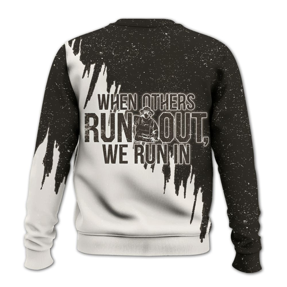 Amare Box Firefighter Shirt, When Others Run Out We Run In, Rescue Hero, Firefighter Shirt, Fire Department Logos, Gift Shirt For Man Knitted Sweater