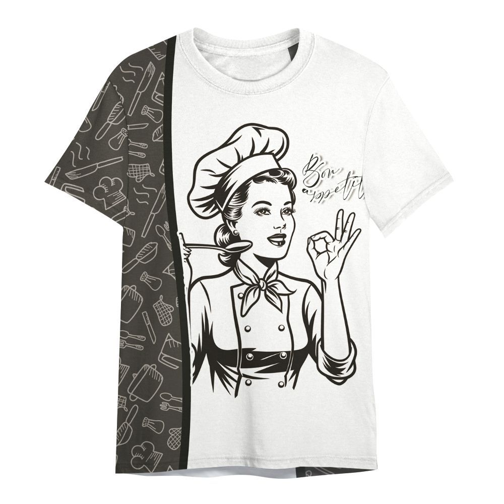 Amare Box Cooking Shirt, Bon Appetiti, Funny Cook, Female Chef Shirt, Cooking Shirt. Cook Lover, Custom Name Gift Shirt For Chef All Over Print Unisex Shirt