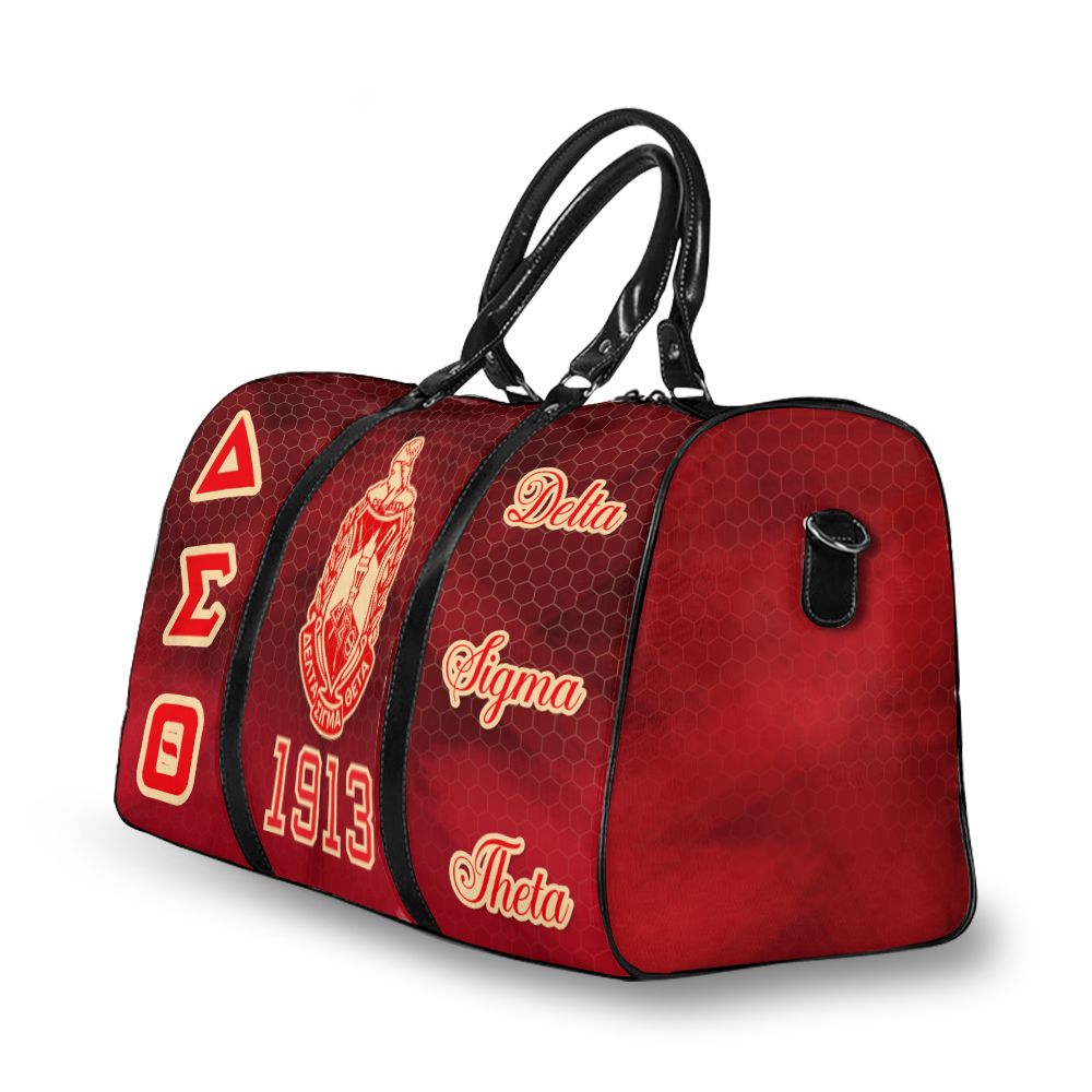 Ireishprint Delta Sigma Theta Travel Bag, Delta Sigma Theta Bee Stylized Sorority Bag