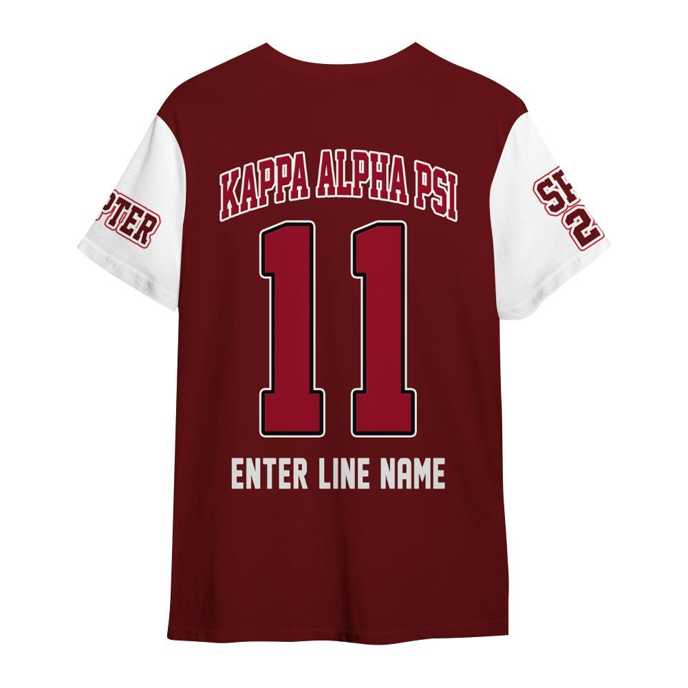 Ireishprint ΚΑΨ Custom Chapter Shirt, Personalized Crimson Shirt White Sleeve Since 1911 Fraternity Shirt