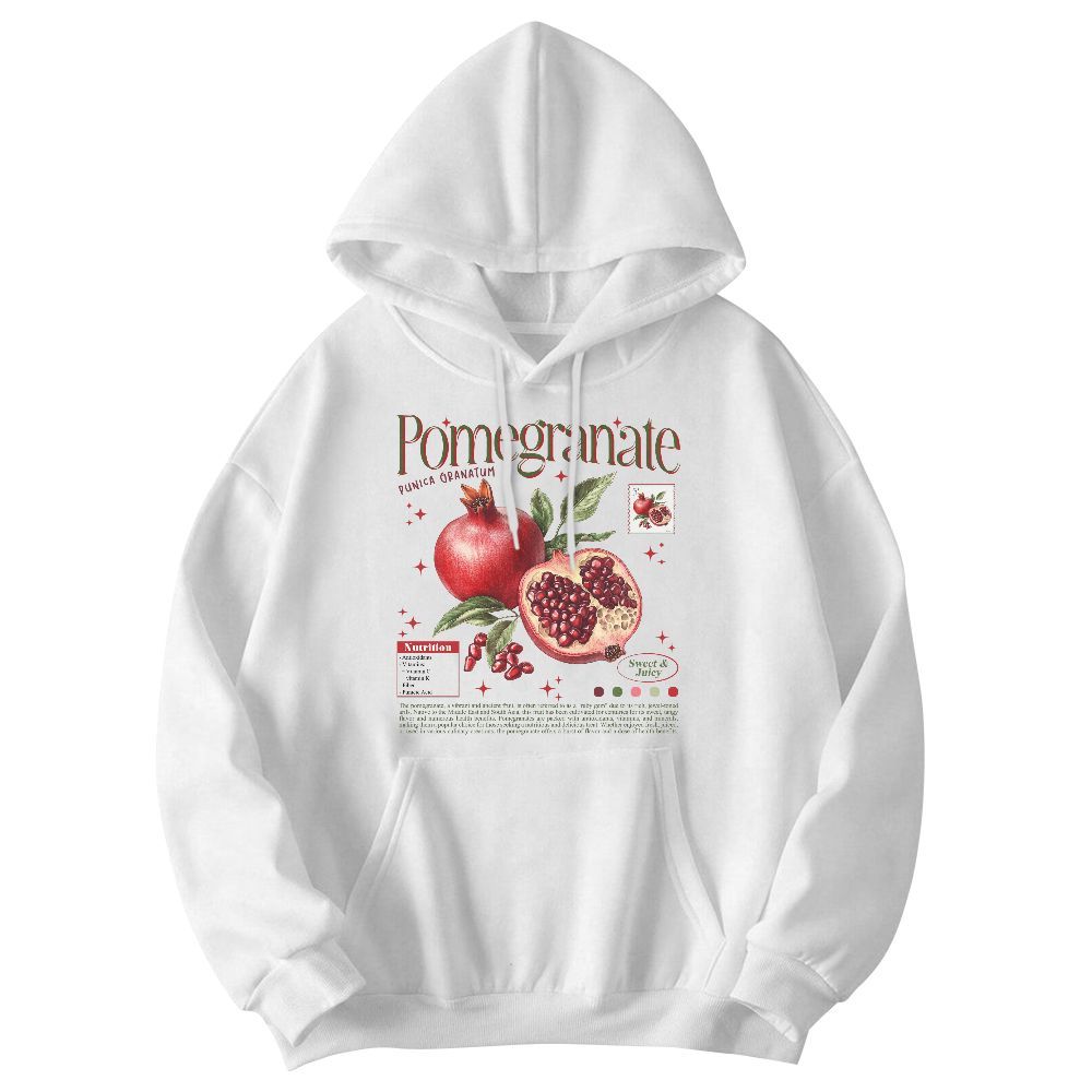 Amare Box Retro Pomegranate Shirt, Y2K Vintage Nostalgic 2000s Trendy Sweet Fruits Natural Lover Unisex Hoodie