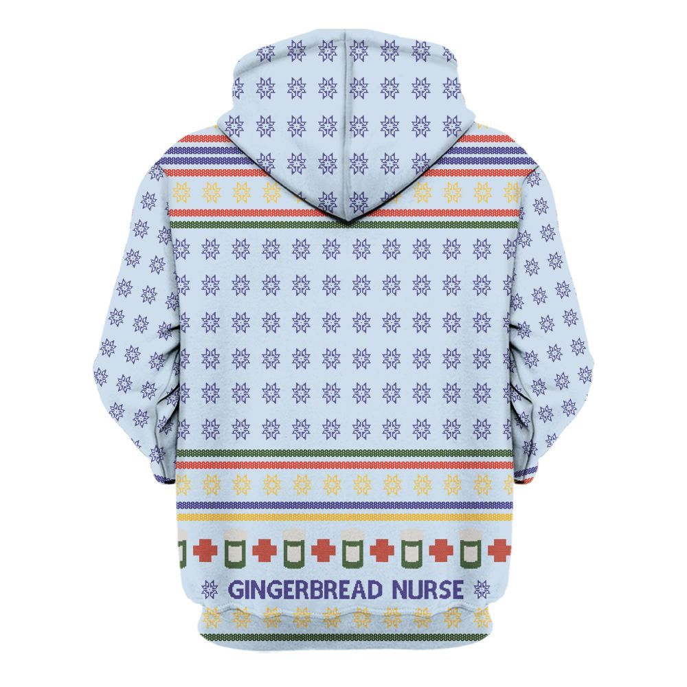 Amare Box Gingerbread Nurse Ugly Christmas, Nurse For Gift, Nurse Xmas Unisex Hoodie